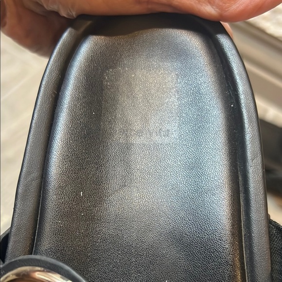 Dolce Vita Black slide Sandals with gold ring accent size 8 1/2 - Picture 2 of 14